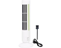 Staande Ventilator - Torenventilator Bladloos - Slaapkamer Koelen - Geluidsarme Werking - 11cm Breed - Wit