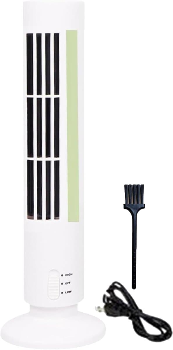 Staande Ventilator - Torenventilator Bladloos - Slaapkamer Koelen - Geluidsarme Werking - 11cm Breed - Wit — afbeelding 1