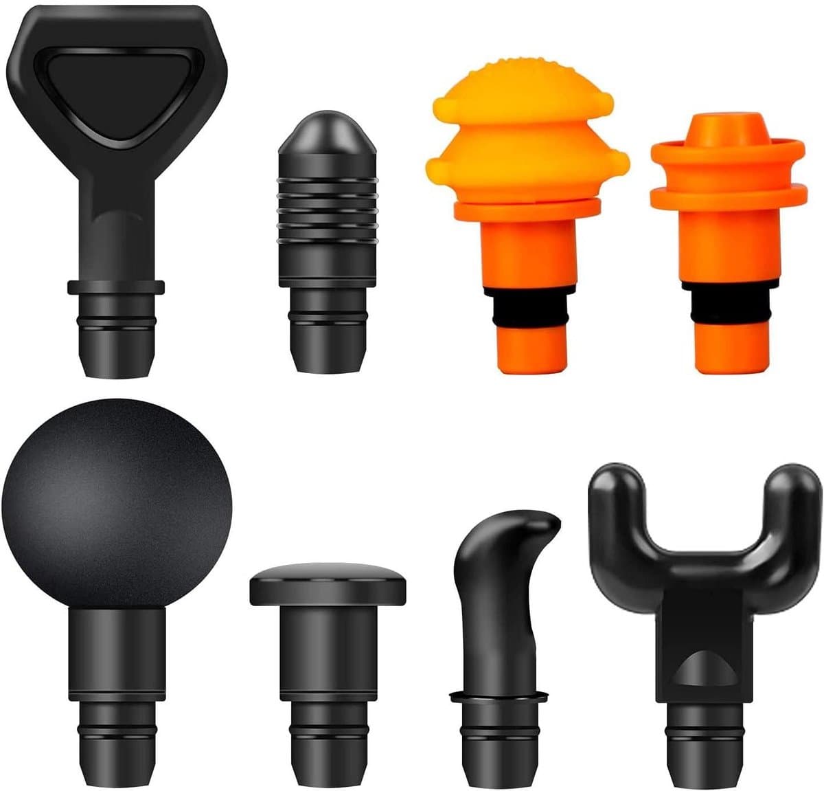 Massage Gun Koppen - Massager Opzetstukken - Spierherstel Bevorderen - 8 Verschillende Koppen - 18-19mm Diameter - Multicolor — afbeelding 1