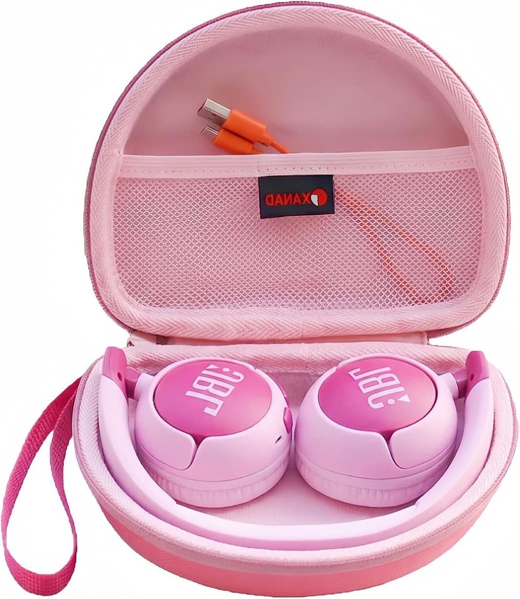 Kinderoorkopjes met Hard Beschermhoes en Rits - Kleurvolle Draagcase voor On-Ear Hoofdtelefoons, Geschikt voor JBL JR 320BT en Sony MDR-ZX110 — afbeelding 1