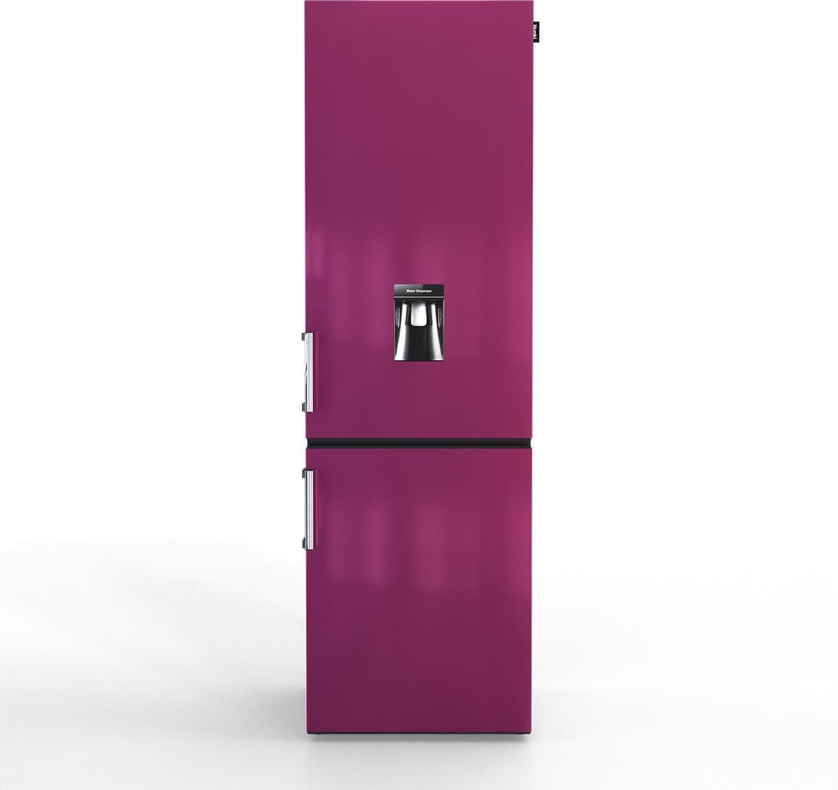 NUNKI LARGEH2O-FPUR / Combi Bottom Koelkast, E klasse, 268l, Waterdispenser, Fun Purple, Gloss Metallic (FRONT only) — afbeelding 1