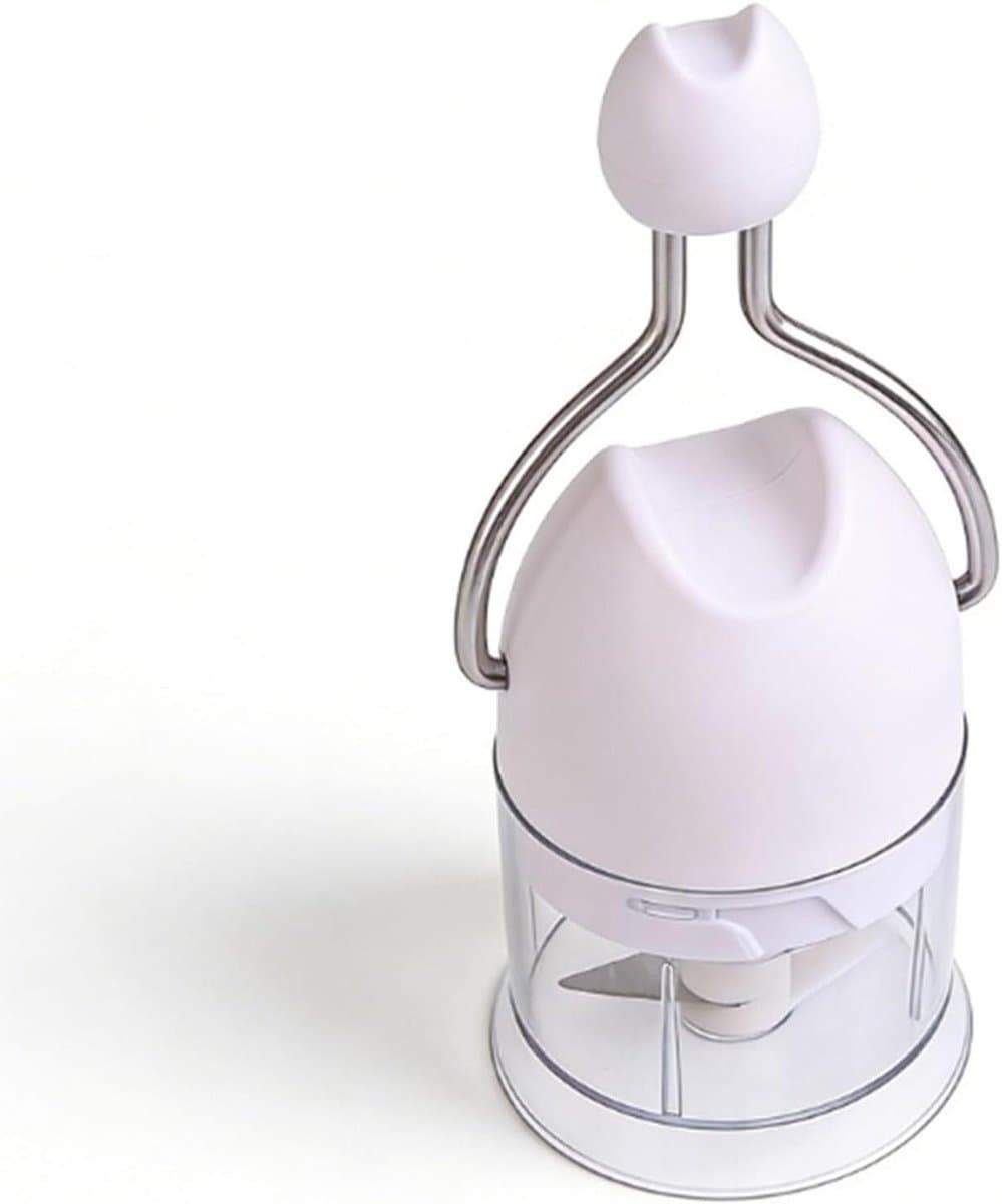 Keukenmachine Mini Chopper - Uienmolen Keukengadget - Groenten Snijden - Handslinger Bediening - 18 cm Hoog - Wit — afbeelding 1