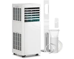 Mobiele Airco 7000 BTU 4-in-1 Koelen Ventileren Ontvochten Slaapstand - Klasse A R290 Met Afstandsbediening Touchscreen Verrijdbaar voor 20-30m² Wit
