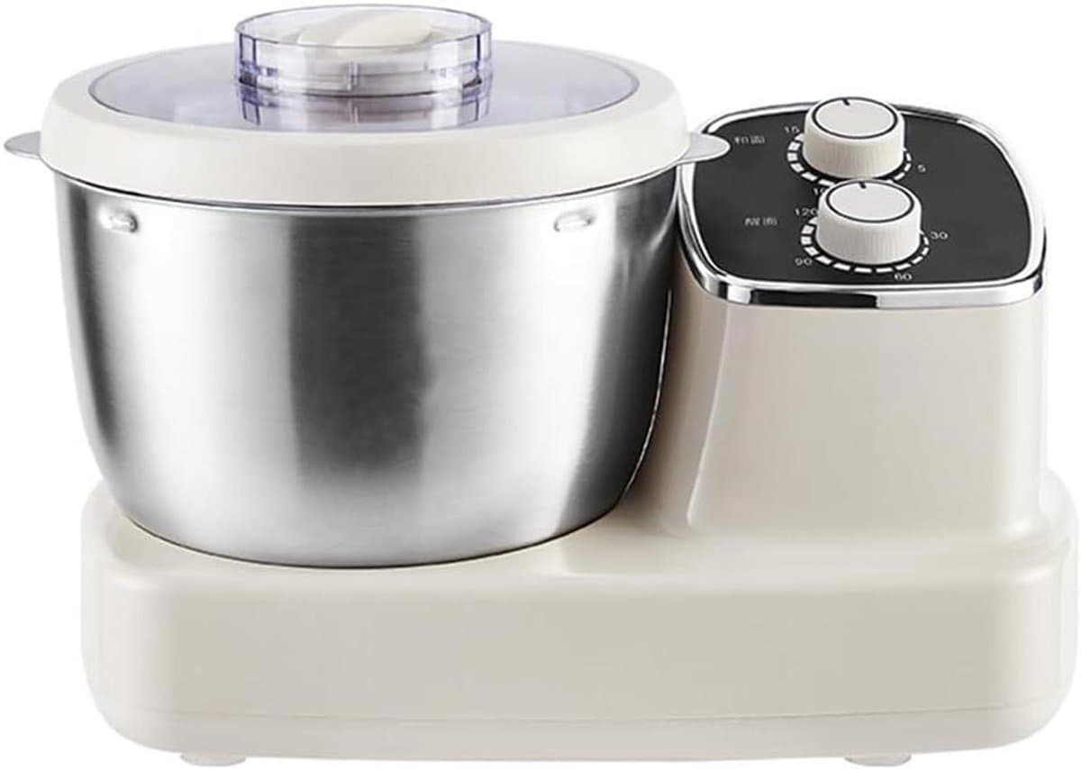Deegmixer Keuken - Elektrische Mixer - Bakken en Koken - 360° Verwarmings-technologie - 5 Liter Inhoud - Zilver — afbeelding 1