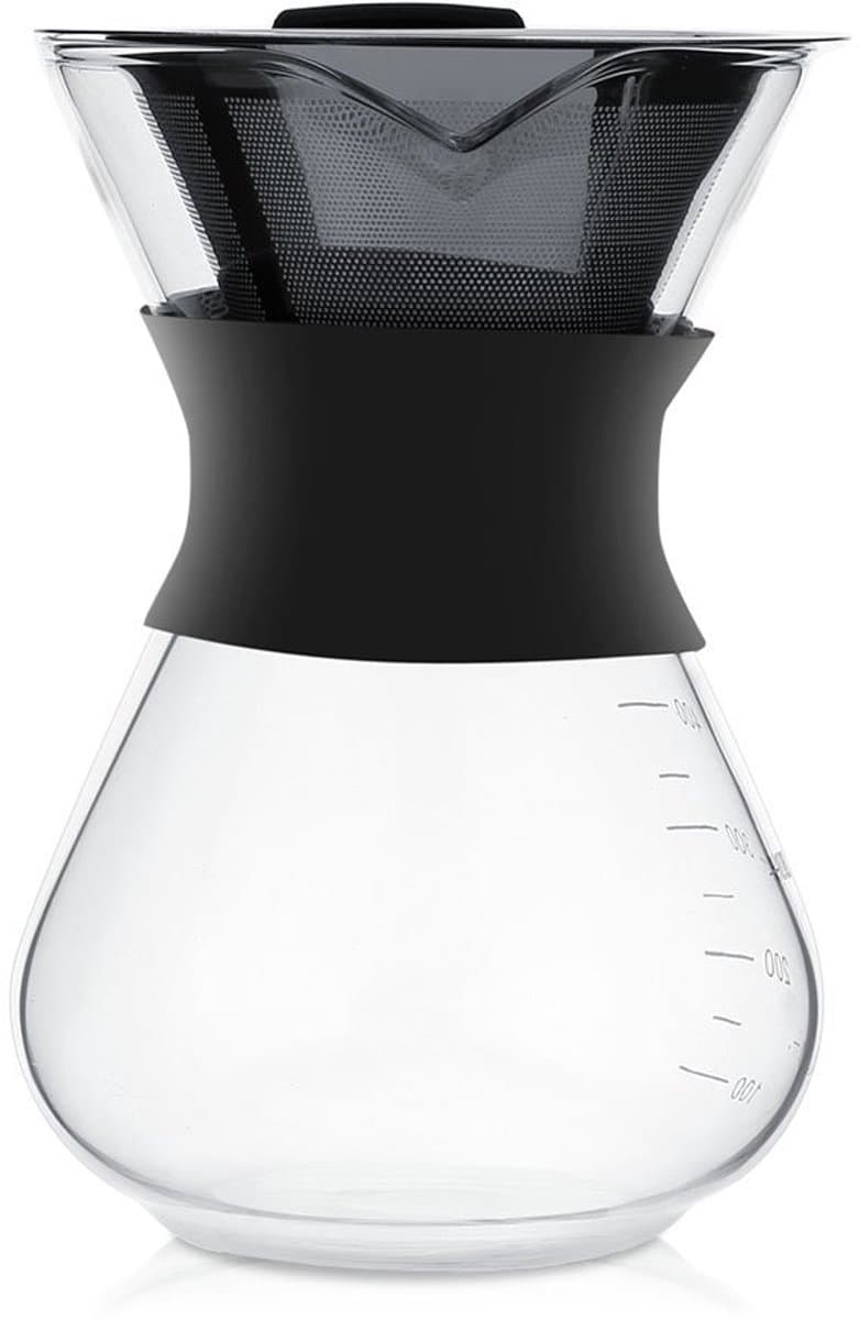 Dailygoods- Koffiezetapparaat Compact - Glazen Koffiepot - Roestvrijstalen Filter - Hittebestendig Borosilicaatglas - Duurzaam en Gebruiksvriendelijk — afbeelding 1
