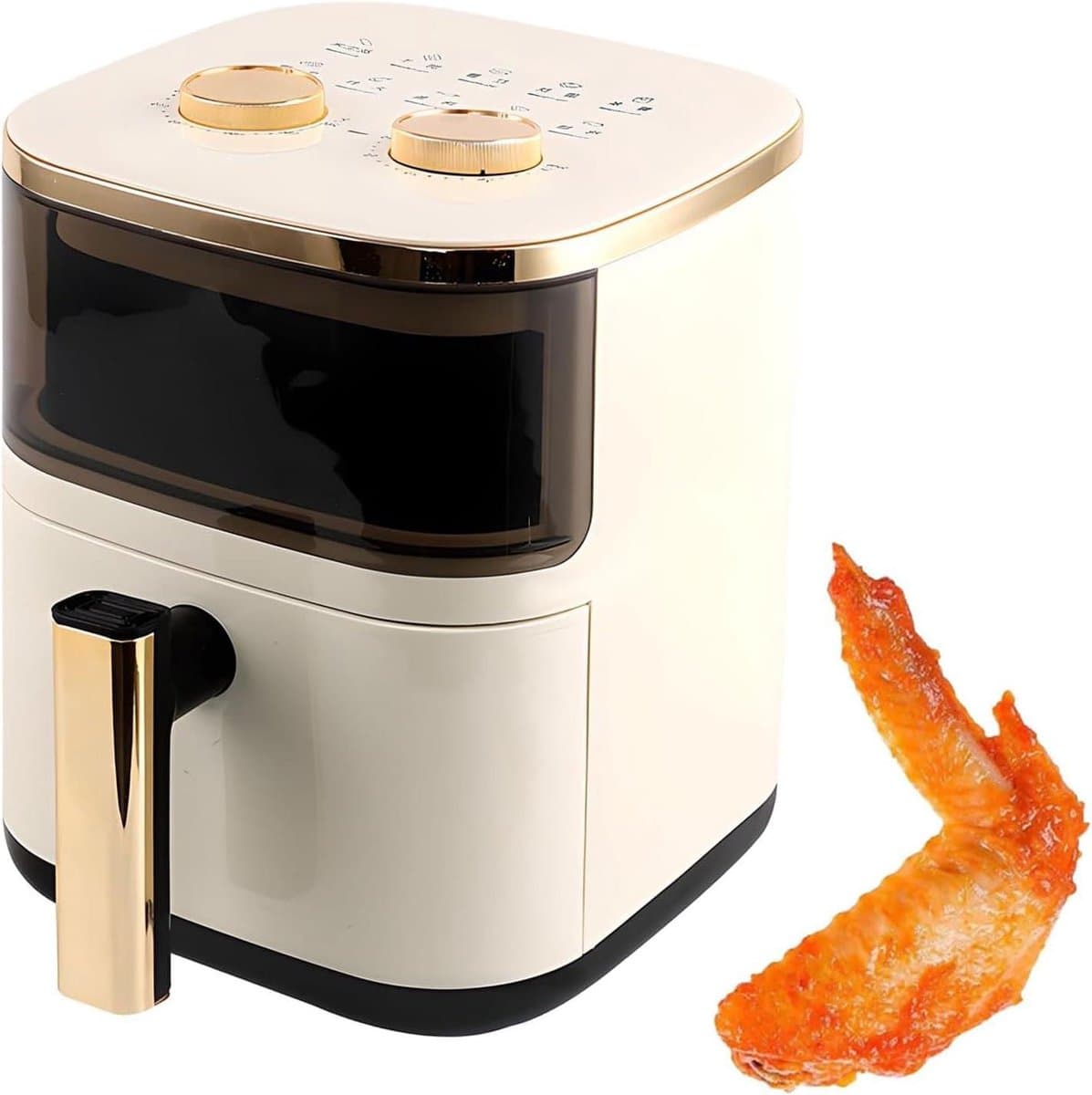 Digitale Airfryer - Hete Lucht Oven - Gezond Koken - Groot Kijkvenster - 6 Liter - Zwart — afbeelding 1
