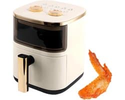 Digitale Airfryer - Hete Lucht Oven - Gezond Koken - Groot Kijkvenster - 6 Liter - Zwart
