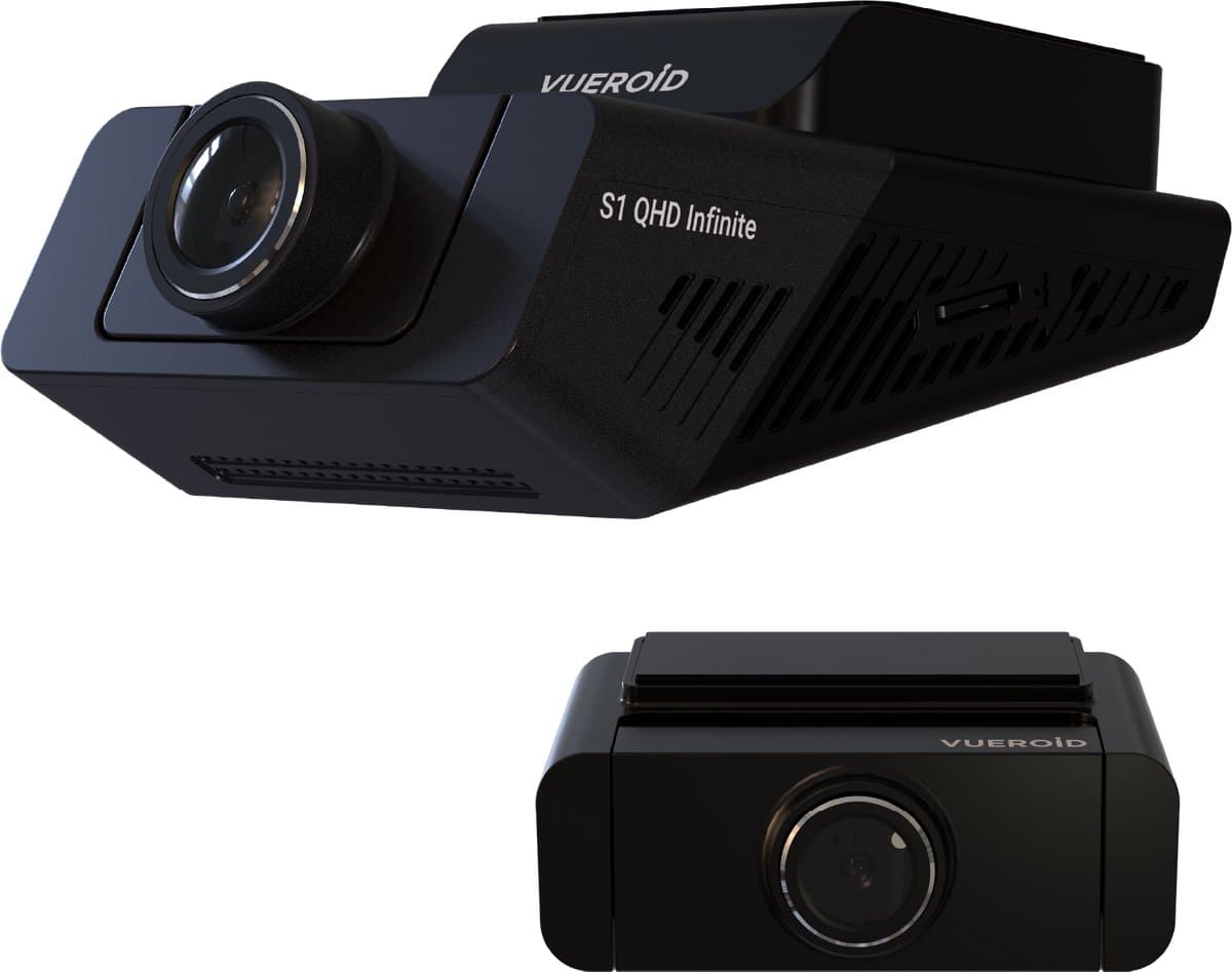 Vueroid - S1 QHD Infinite 2CH 64GB - Dashcam - 2K QHD Voor- en Achtercamera – Sony STARVIS 2 – GPS – Wifi – Premium Night Vision — afbeelding 1
