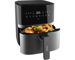 Heteluchtfriteuse - Airfryer - Gezond Koken - PerfectCook Technologie - 55 L Inhoud - Zwart Roestvrij Staal