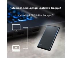 Externe harde schijf - Mobiele opslag - Bestanden opslaan - Snelle USB 3.0 - Tot 2 TB - Zwart