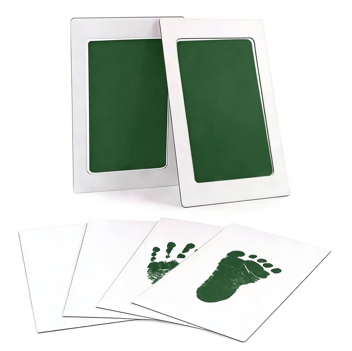 2 stuks Baby Handprint en Footprint Kit, Baby Handprint Inktpads met Clean-Touch, Inkless Print Kit Veilig Niet-giftig voor Baby Voeten en Handen, Pet Paw, Ritueel voor pasgeborenen, hand- en voetafdrukken van de baby, 6*9.5cm — afbeelding 1