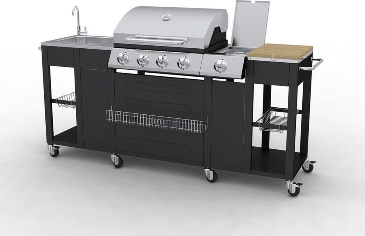 vidaXL Buitenkeuken met barbecue Montana 4 branders — afbeelding 1