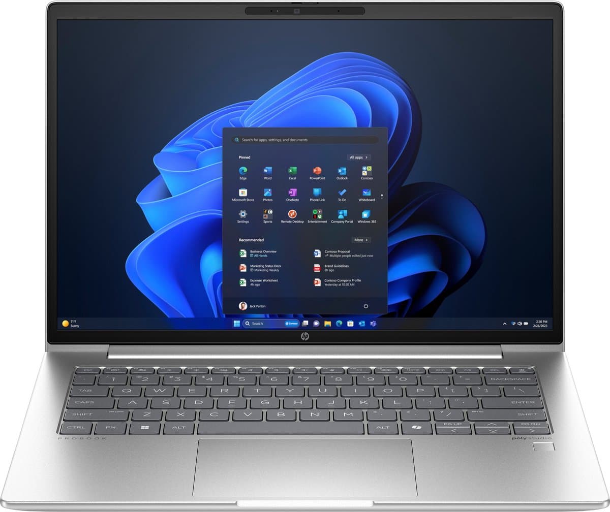HP ProBook 440 G11 Intel Core Ultra 7 155U Laptop 35,6 cm (14") WUXGA 16 GB DDR5-SDRAM 512 GB SSD Wi-Fi 6E (802.11ax) Windows 11 Pro AI PC Zilver — afbeelding 1