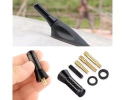 Jumada's - Universele Antenne - Auto Carbon Look Kort Antenne 3,5cm - Perfect voor elk voertuig geschikt voor elk merk zoals BMW, Audi, Mercedes, Volkswagen, Ford, Opel Antenne.