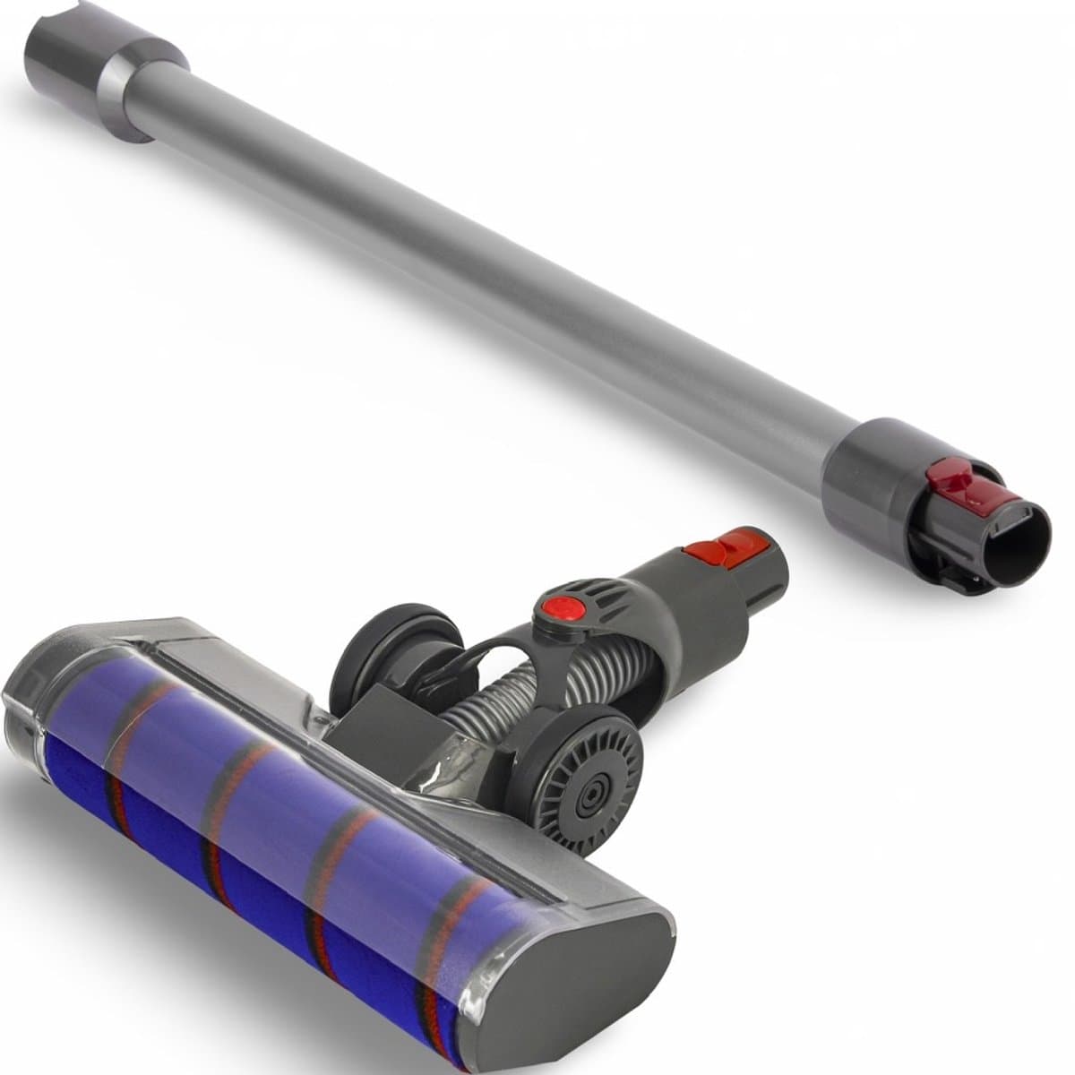 DEGG - Accessoires set - Geschikt voor Dyson - Turboborstel + Steel/Zuigbuis (zilver) - Passend op: V7, V8, V10, V11 en V15 - Premium Kwaliteit — afbeelding 1