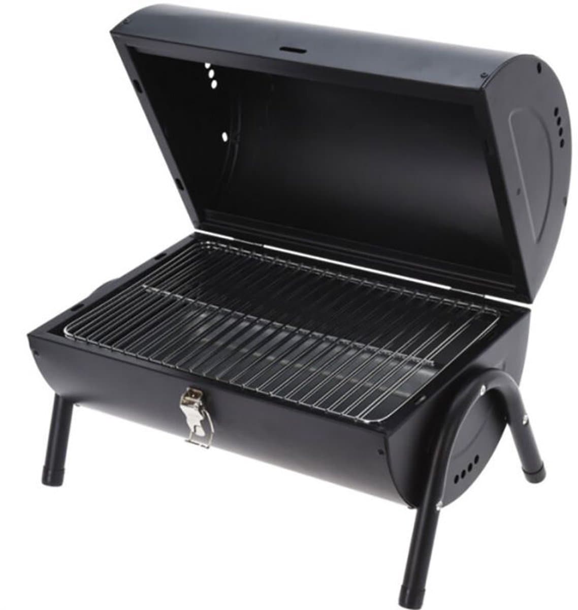 BBQ - tafel model - houtskool - cilindervorm - 2 zijdig bruikbaar — afbeelding 1