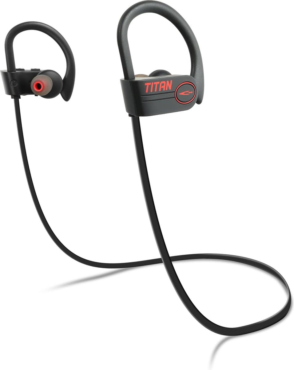 EarHackz® Titan - Draadloze Oortjes - Sport Oordopjes - Bluetooth Oordopjes voor Hardlopen, Fietsen en Fitness - Zwart - Waterdicht — afbeelding 1