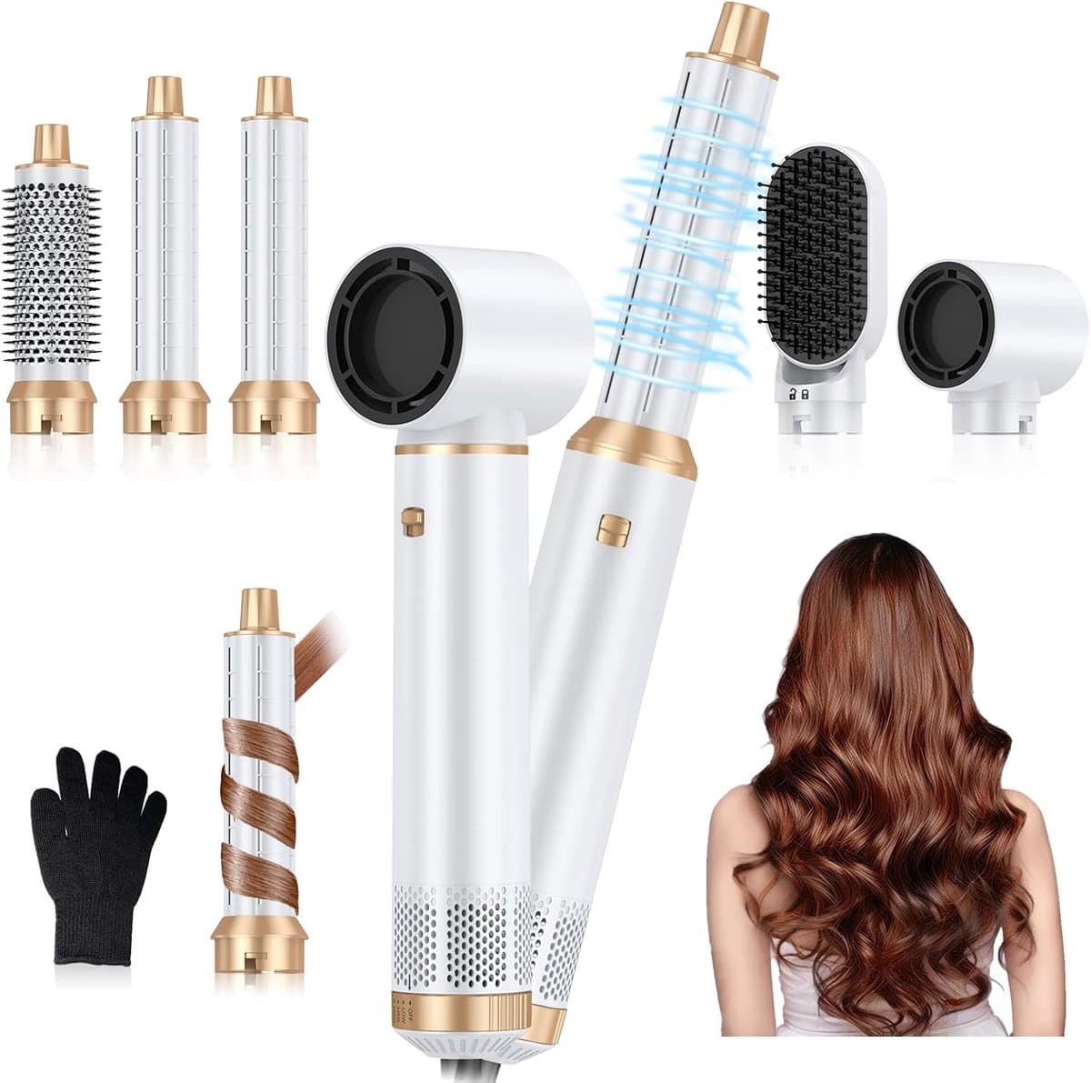 Styler Pro 5-in-1 Air Brush 5-in-1 haardroger 5-in-1 met krullende haardroger, airbrush haar, airbrush 5-in-1 5-in-1 voor drogen, krullen, gladmaken — afbeelding 1