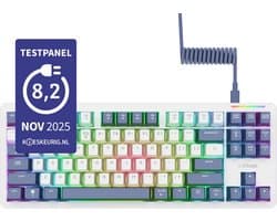 GXTrust Xyra - Mechanisch Gaming Toetsenbord - TKL - Creamy Lineaire LEOBOG Seiya Switches - Full RGB Verlichting - QWERTY US - Wit