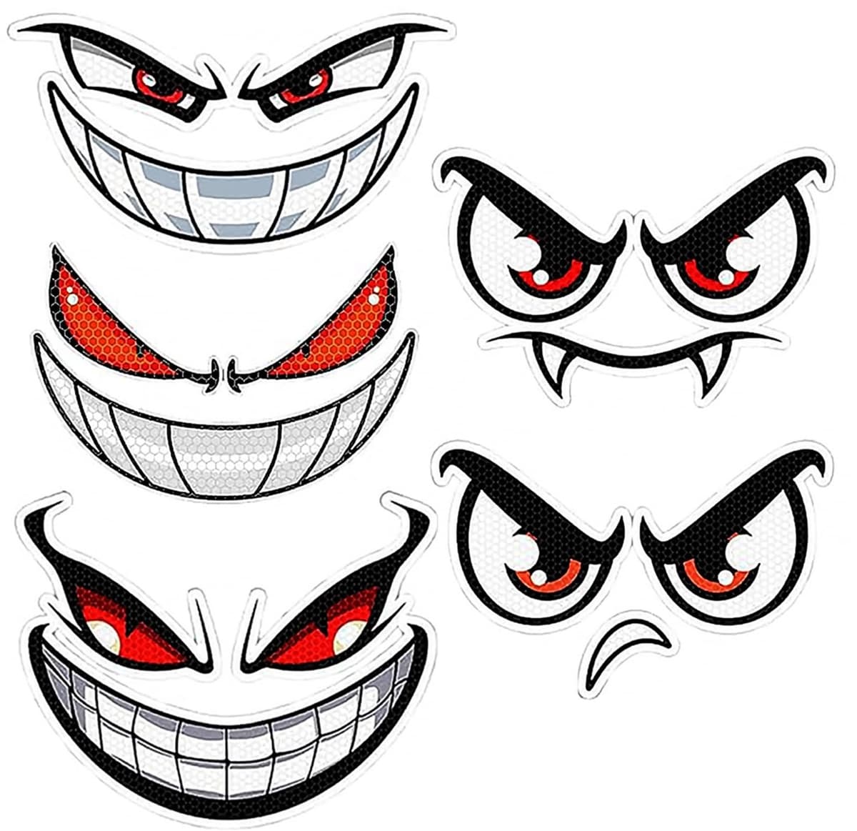 Set van 5 Robot Grasmaaier Stickers met Ogen — afbeelding 1