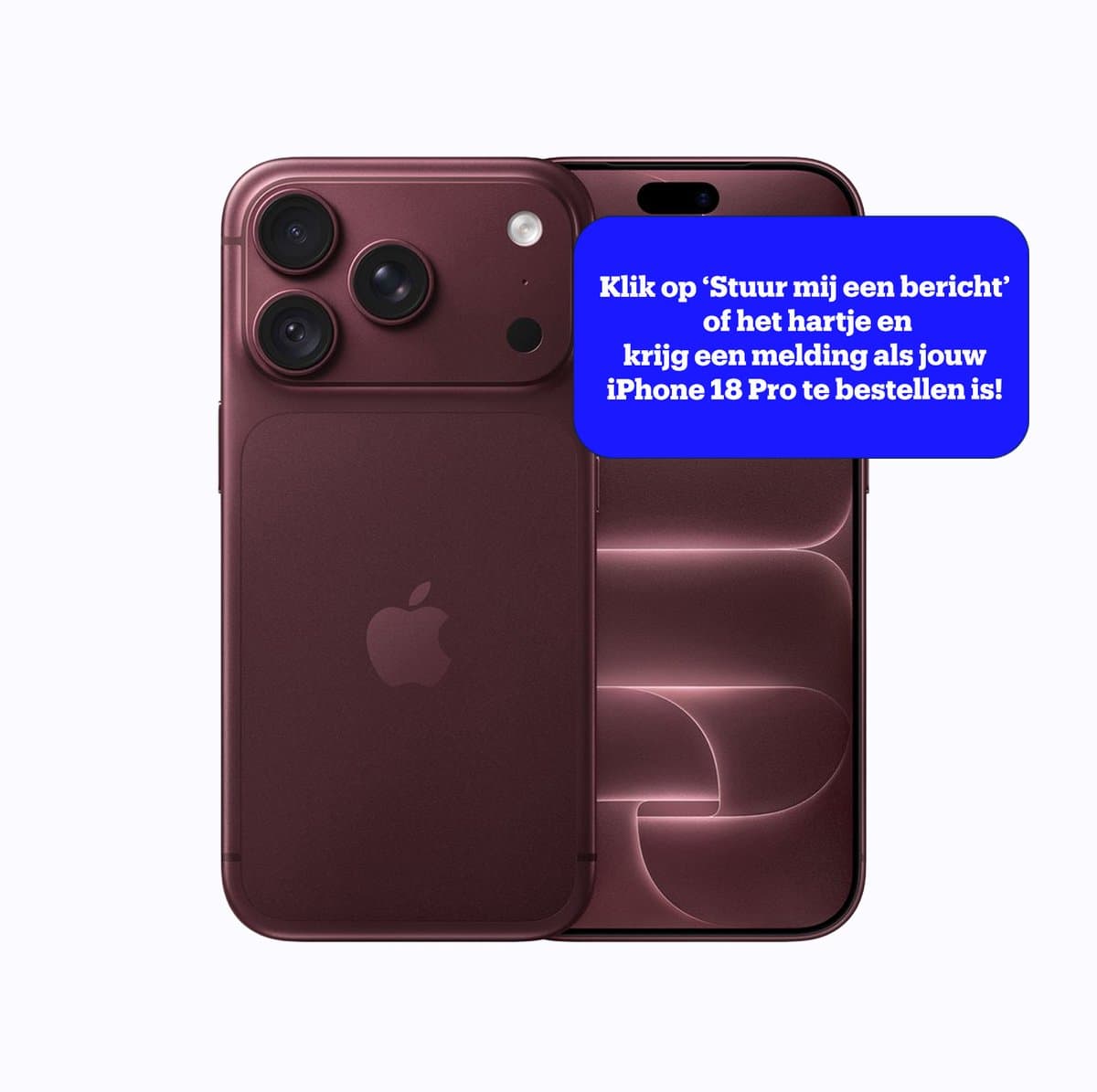 APPLE iPhone 18 Pro - 5G - 2 TB Burgundy — afbeelding 1
