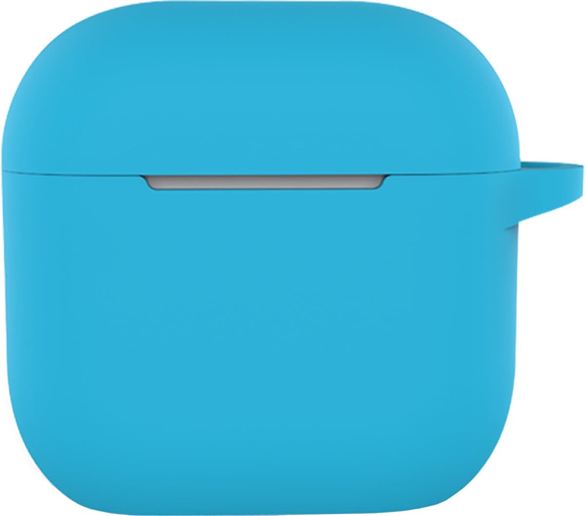 Hoesje - Geschikt voor Apple AirPods 5 - met Clip - Siliconen Hoes - Silicone Case Cover - Lichtblauw — afbeelding 1