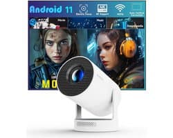 Mini Beamer – 4K Ondersteuning – WiFi 6 – Bluetooth 5.4 – Elektrische Focus – 720p – 180° Draaibaar