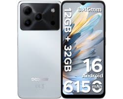 DOOGEE Note 56 Lite - Dual SIM Smartphone - Android 16 -12 GB RAM + 32 GB ROM / 2 TB TF - UNISOC SC9863A - 6150 mAh - 8,5 mm ultraslank - 6,56 inch HD+ - 8 MP + 5 MP - Face ID -Primaire kleur