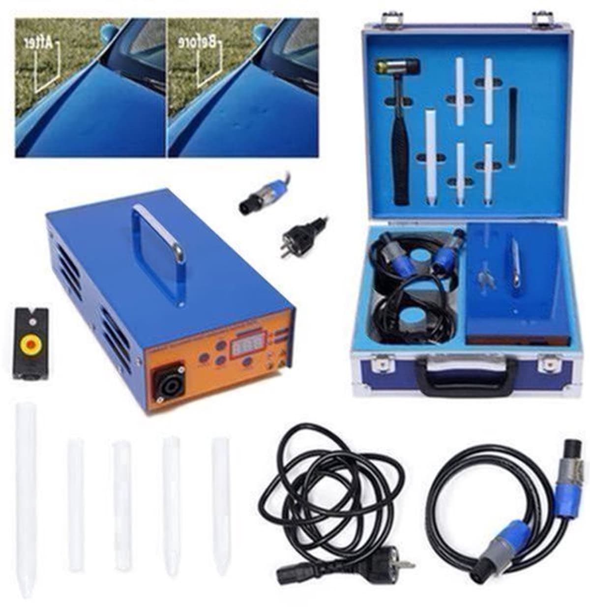 Deukhersteller Auto – Deukverwijderaar – Inductieverwarmer – Reparatietool – Lakschadevrij – 1,38 kW Vermogen – Digitale Bediening — afbeelding 1