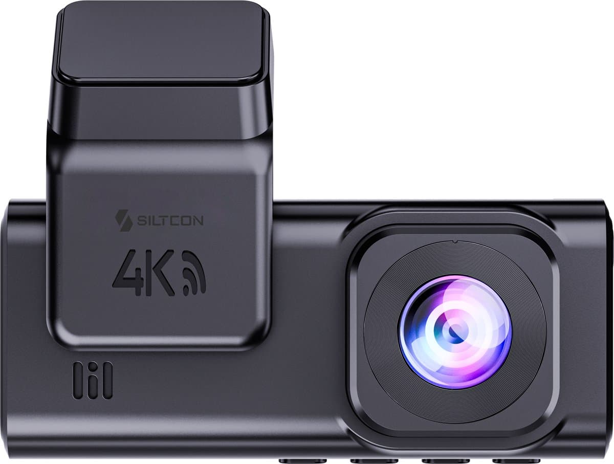 Siltcon® Dashcam 4K Ultra HD - 2K Achtercamera - Dashcam Voor Auto Voor en Achter - WiFi & App - Ingebouwde GPS - Nachtzicht - G-Sensor - Loop Recording – Auto Camera - Parkeermodus - 170° Groothoek - Incl. 64GB SD - Incl. Oplaadkabels Telefoon — afbeelding 1