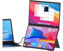 Laptop Scherm Extender 15.6 Inch – Dual Monitor FHD IPS – 360° Draaibaar – USB-C – 1080p