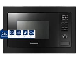 Heinner Inbouw Magnetron – 25 L – 900 W – 1000 W Grill – 5 Vermogensniveaus – Ontdooifunctie – 95 Min Maximale Kooktijd – Digitale Bediening – Zwart