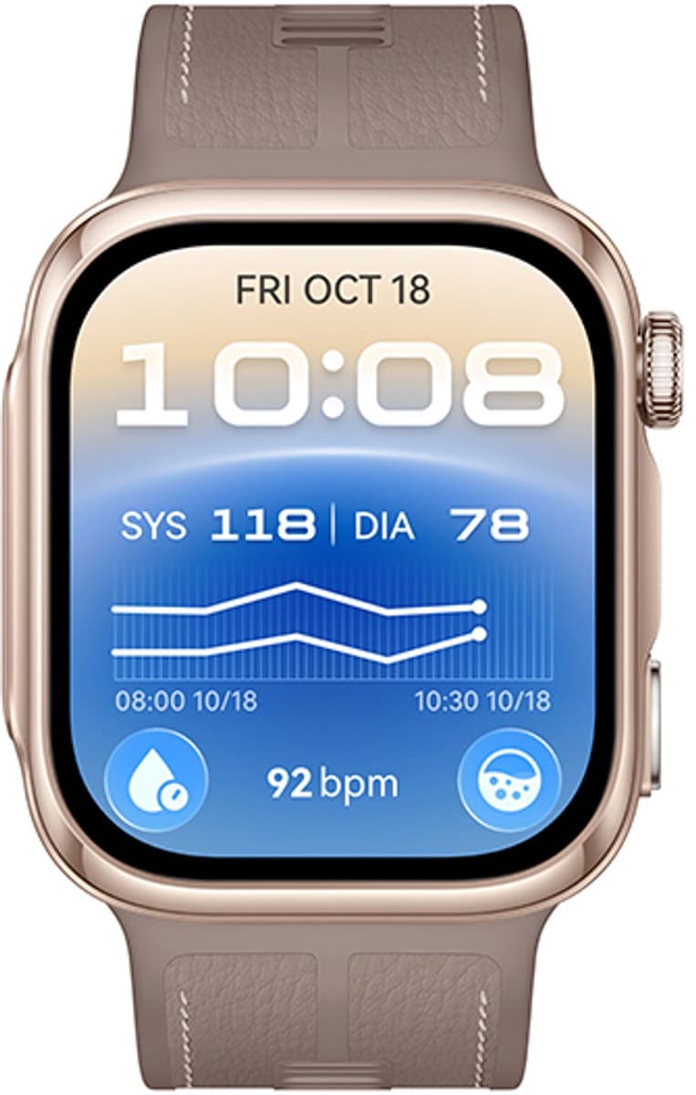 Huawei Watch D3 - Smartwatch - Smartwatch met gecertificeerde bloeddrukmeter | ECG | Compatibel met iOS en Android -Zand — afbeelding 1