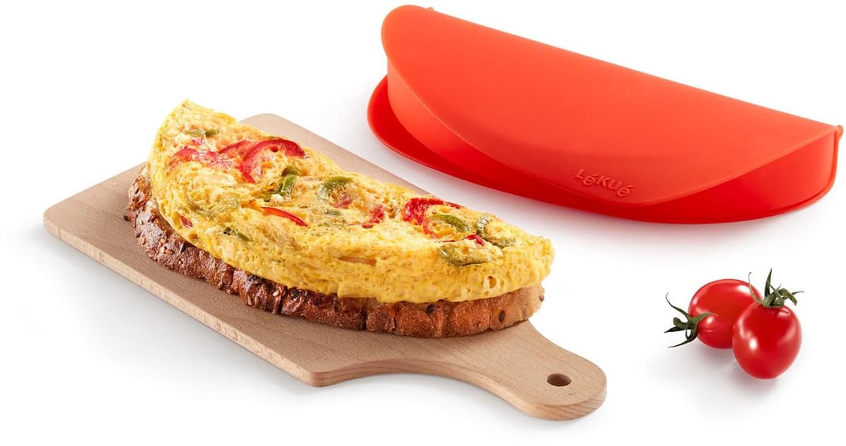 Omeletkoker voor de magnetron, rood, 0,4 l — afbeelding 1