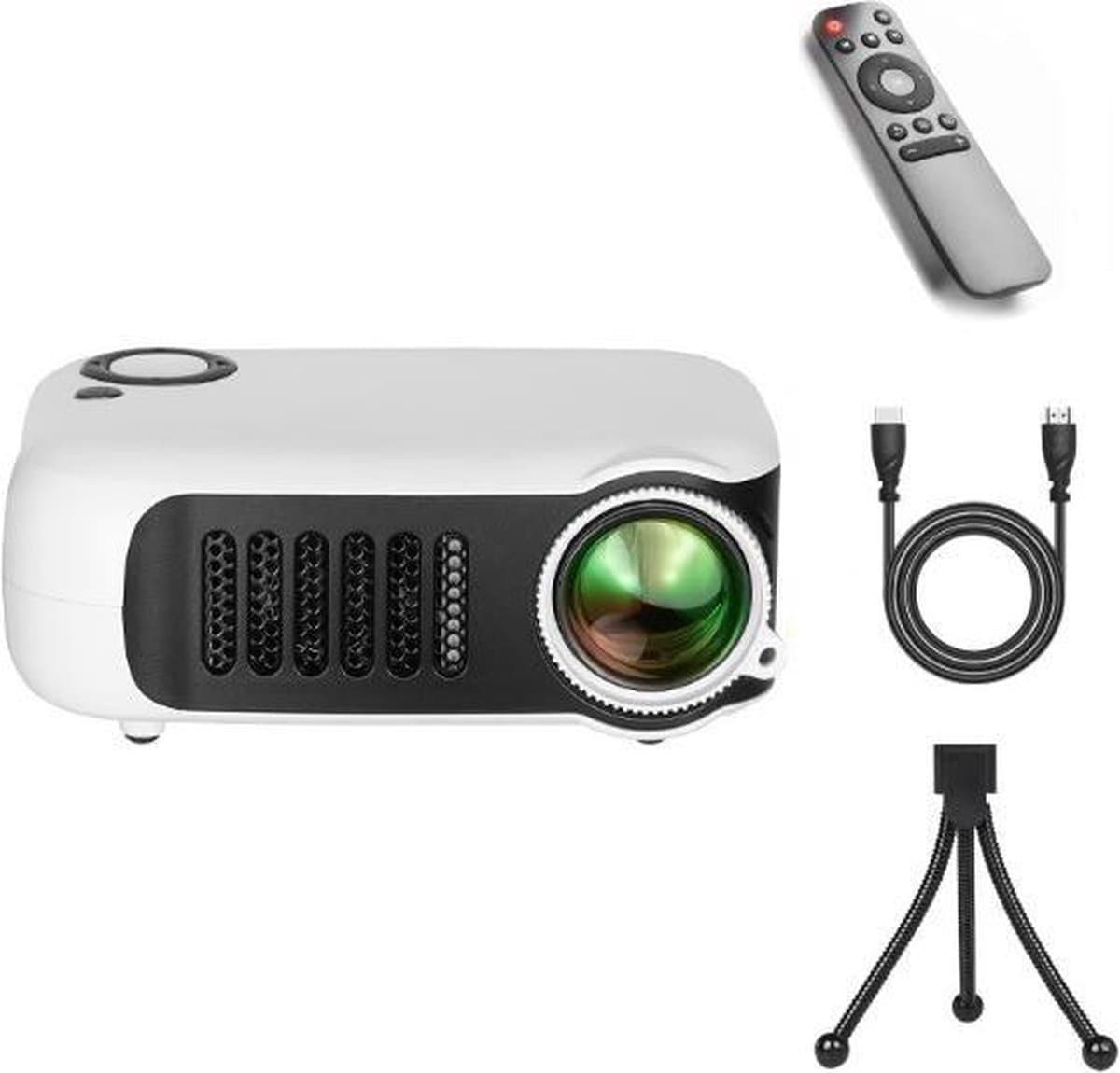 Upgrade Mini Beamer - Mini Beamer Projector - Pocket Beamer A2000 - Inclusief HDMI kabel - Draagbaar - Wit — afbeelding 1