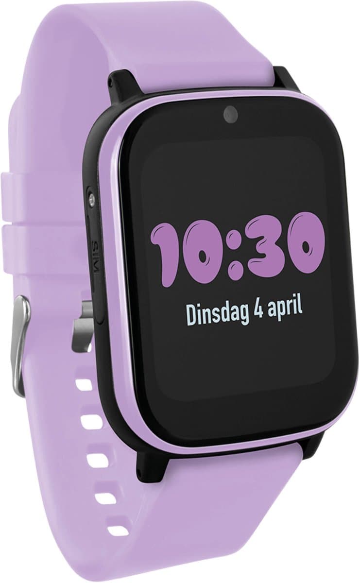 One2track Connect NEXT paars | GPS horloge voor kinderen | Bekijk de locatie van je kind. Stel veilige zones in. En videobellen met de leukste smartwatch voor kinderen — afbeelding 1