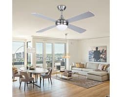 Moderne plafondventilator met LED-verlichting en afstandsbediening - Energiezuinig en Stil