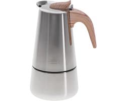RVS Moka Pot – 6 Kops Espresso Percolator – Geschikt voor Inductie, Gas, Keramisch & Halogeen – 350ml – Veiligheidsventiel – Vaatwasserbestendig - Camry CR 4423