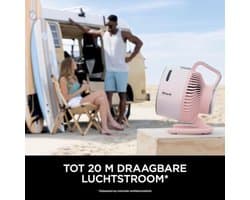 Krachtige Draagbare Ventilator met Verneveling - Geschikt voor Binnen en Buiten, Stil, Draadloos en Lichtgewicht, Tot 20 Meter Luchtstroom