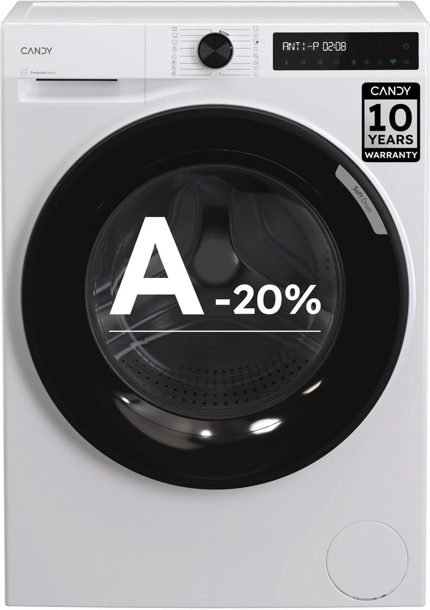 Candy BR 413BL8-S - Wasmachine - 13kg - A-20% - Extra Stil (72dB) - Soft Drum - 16 programma’s - Getest om 20 jaar mee te gaan - 10 jaar garantie op onderdelen — afbeelding 1