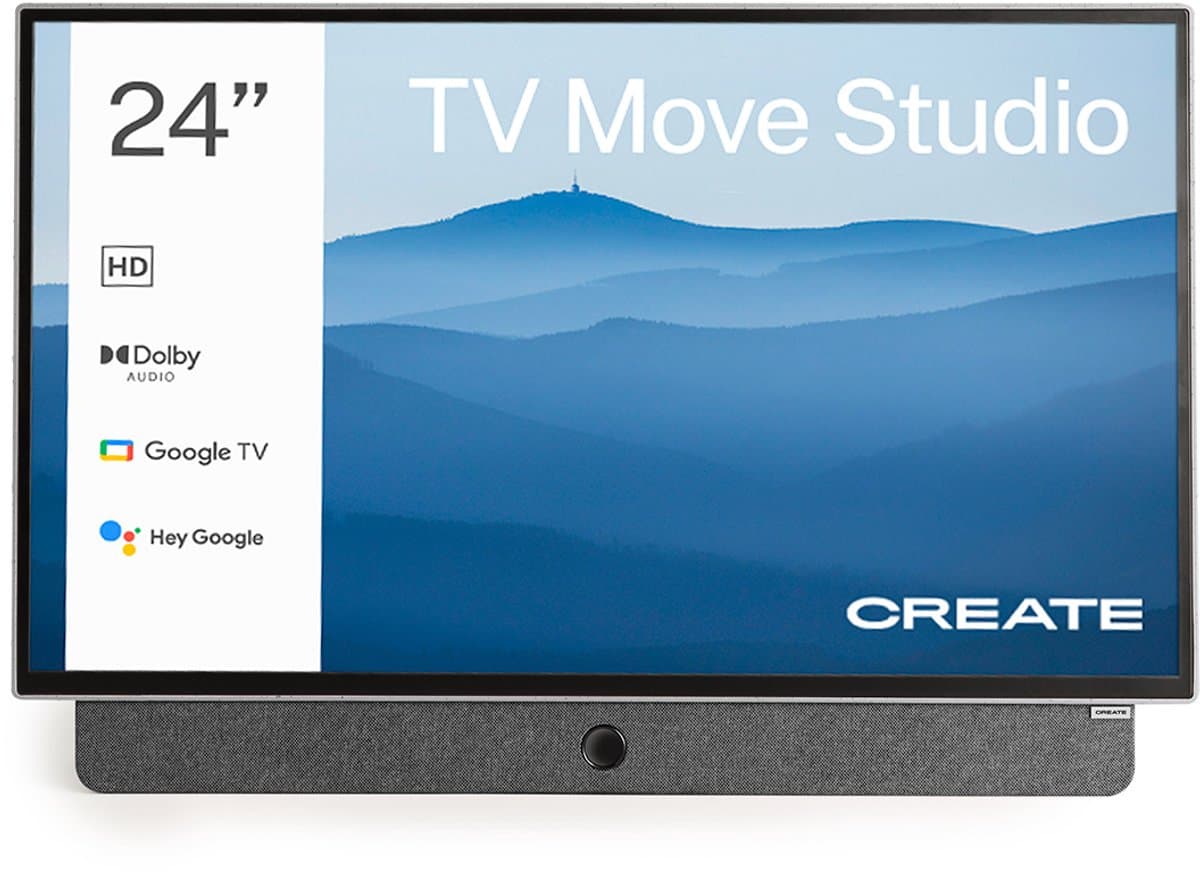 CREATE - Draagbare 24" Smart TV met batterij en antireflectiescherm - TV MOVE STUDIO — afbeelding 1