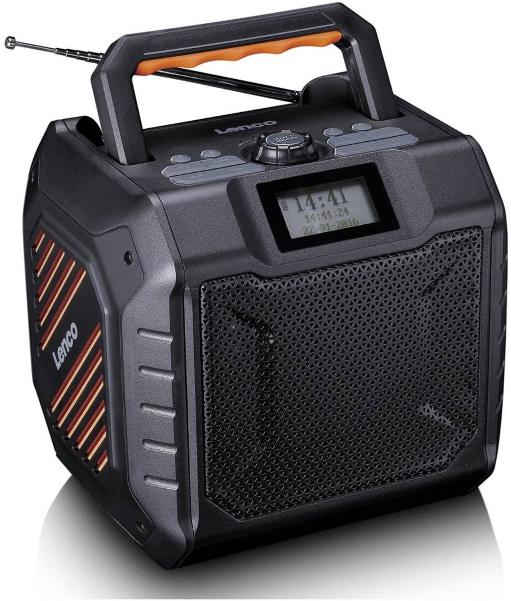 Lenco ODR-160GY - Krachtige draagbare outdoor DAB+/FM Radio met Bluetooth - Bouwradio IPX5 waterbestendig - Grijs — afbeelding 1