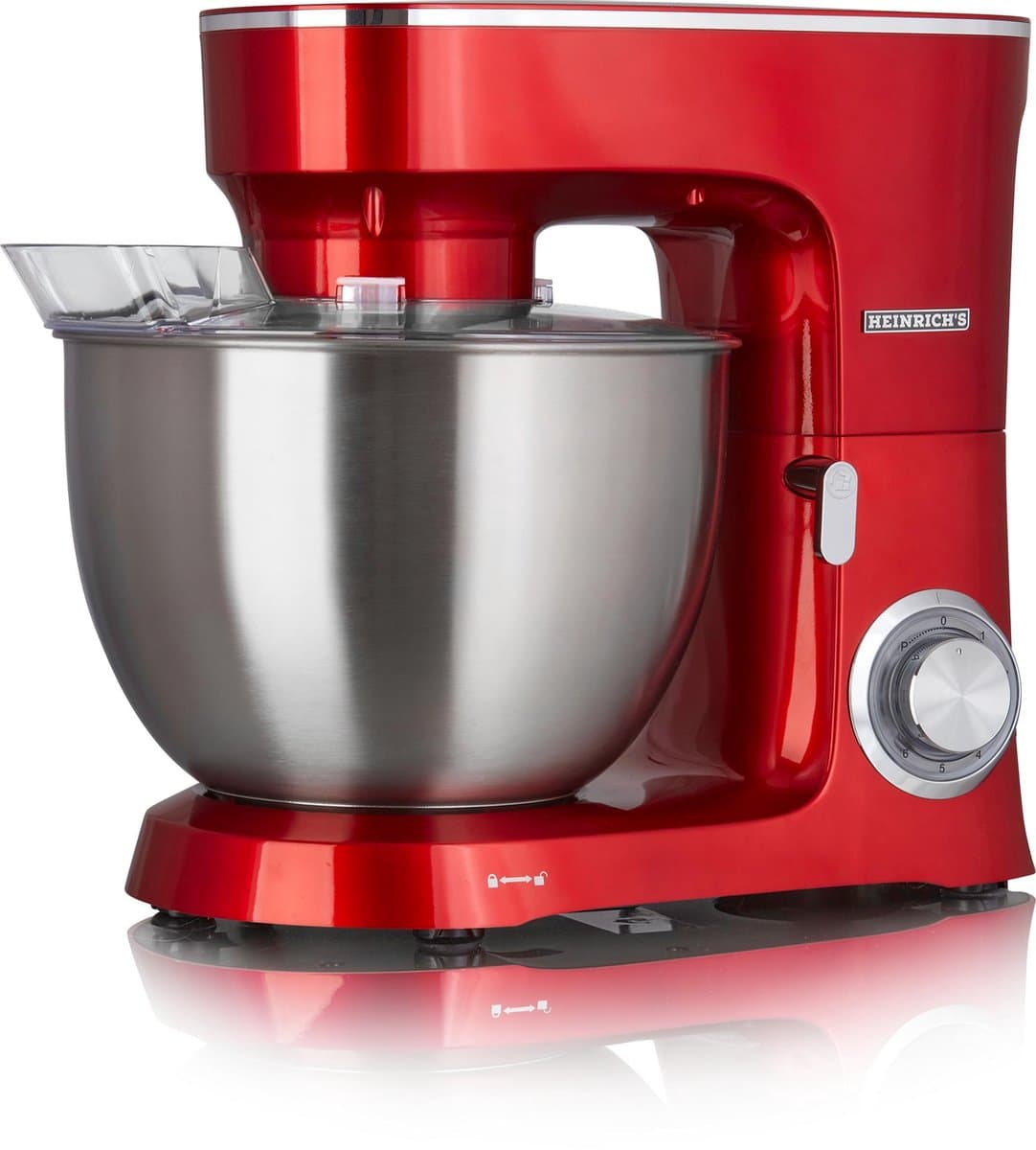 Heinrich's HKM 8078 - keukenmachine - 1400 Watt - XXL - rood. — afbeelding 1