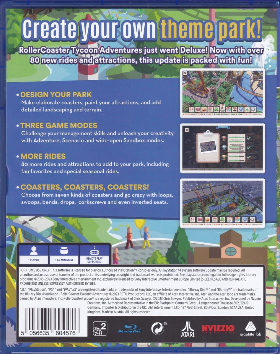 Rollercoaster Tycoon Adventures - Deluxe PS4 — afbeelding 1