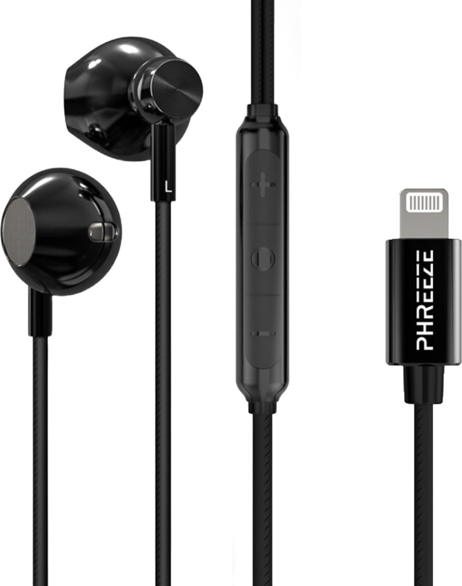Phreeze EP20 Oordopjes met Draad - Geschikt voor Apple iPhone Oortjes - Lightning Aansluiting - Bass Boost - Microfoon - Voor 14 Pro Max en ouder — afbeelding 1