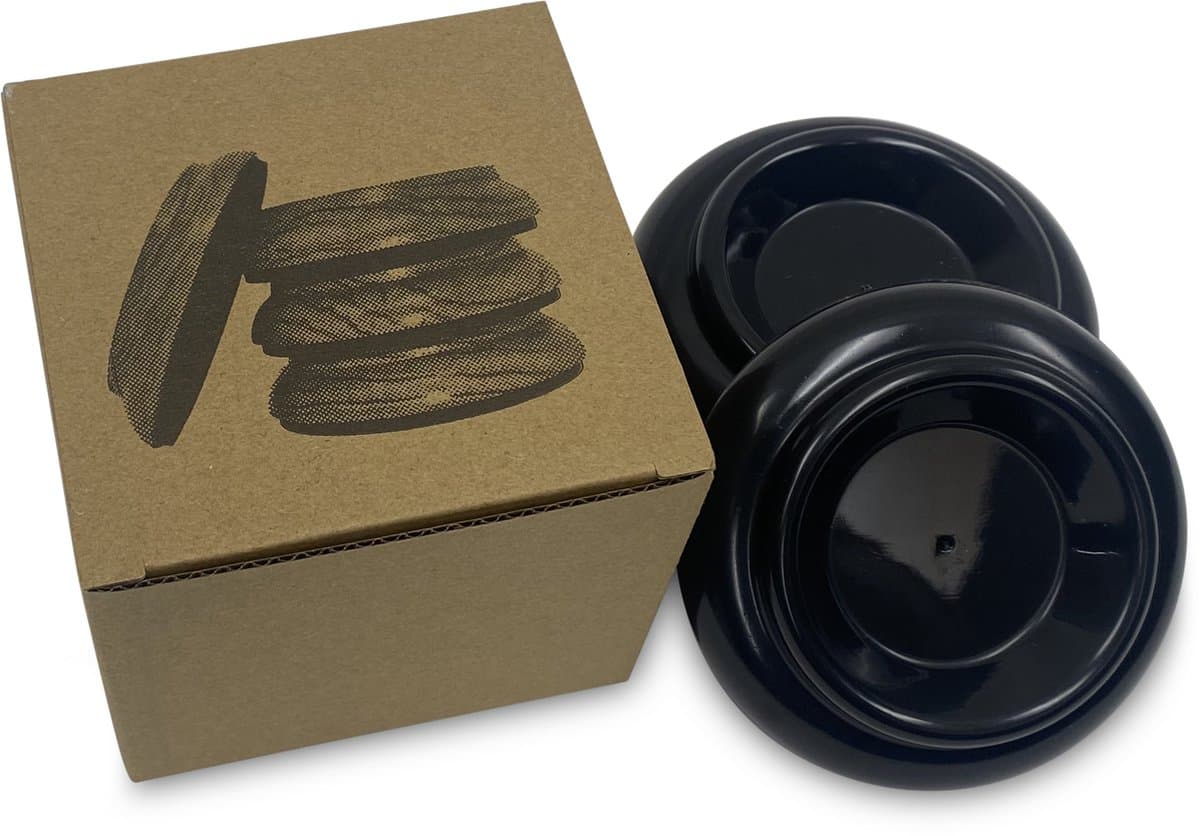 Set luxe Bolan piano schotels zwart - onderzetters meubels - bescherming voor vloer - caster cups - set van 4 stuks — afbeelding 1