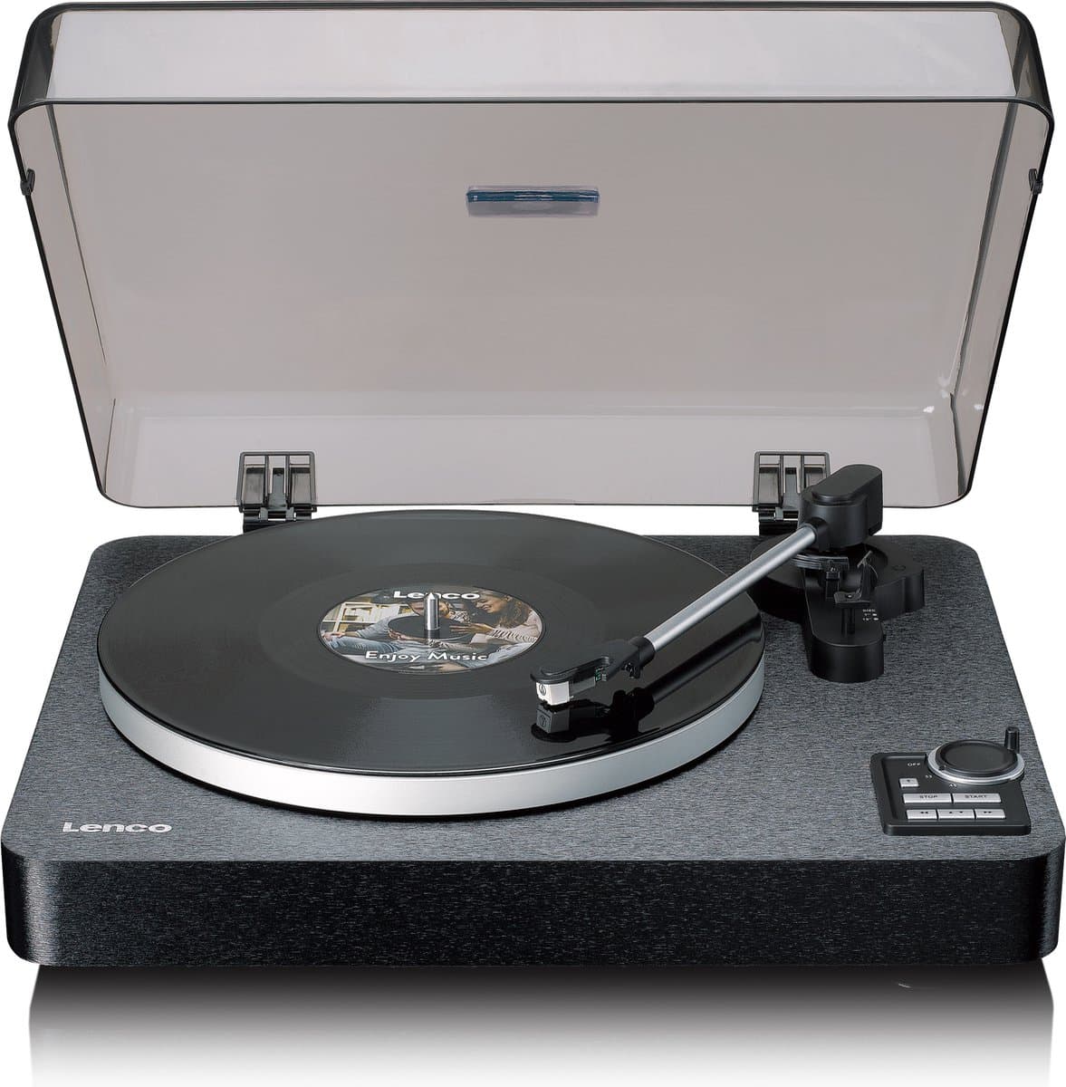 Lenco Platenspeler - Volledig automatische Platenspeler - Bluetooth en Voorversterker - LBTA-165BK - Zwart — afbeelding 1