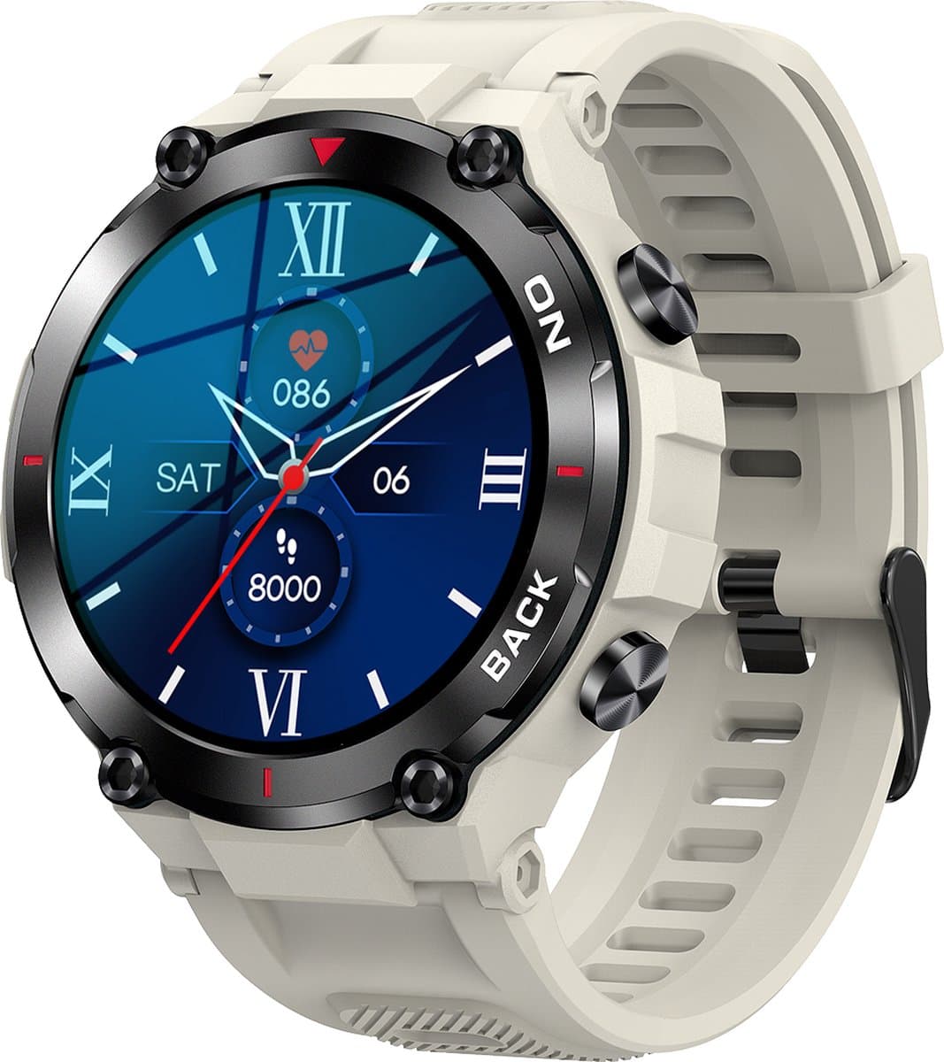 Knobbout Luxe 1.19" AMOLED Dames Smartwatch – 390 × 390 HD Display – Bluetooth Bellen – Hartslag-, Bloeddruk- & Zuurstofmeting – Slaapmonitor – Ademhalingstraining – Menstruatiecyclus – AI-Spraakassistent – IP67 Waterdicht – Rosegouden Stalen Band — afbeelding 1