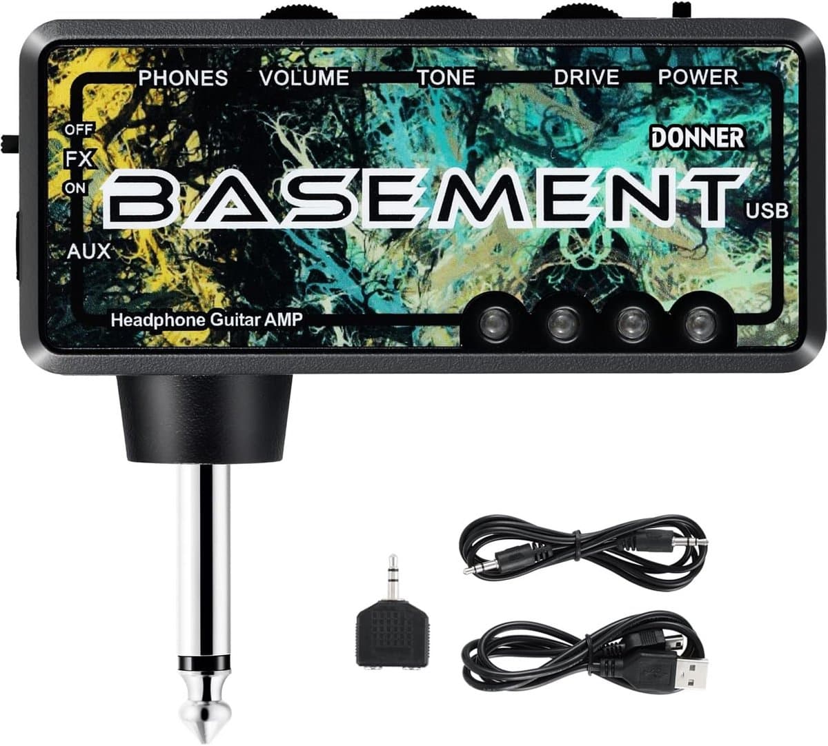 Draagbare Hoofdtelefoonversterker voor Basgitaar USB Oplaadbaar Mini Oefenversterker — afbeelding 1
