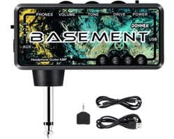 Draagbare Hoofdtelefoonversterker voor Basgitaar USB Oplaadbaar Mini Oefenversterker